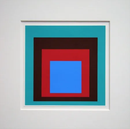 Serigrafía Albers - Homage to the Square - Protected Blue,1957
