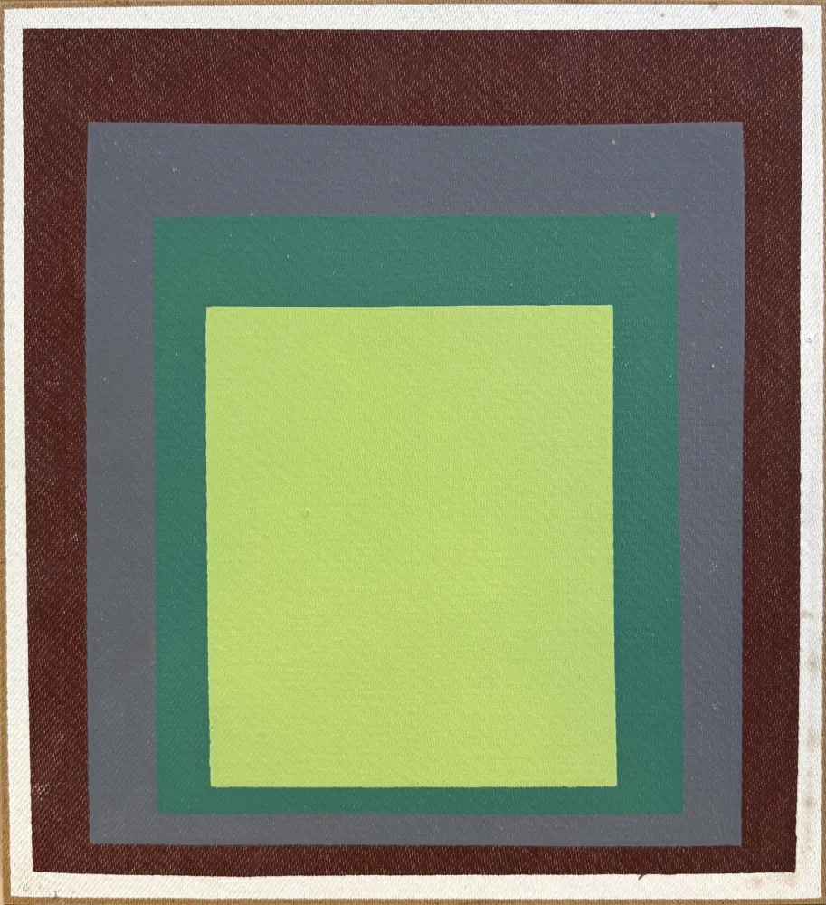 Serigrafía Albers - I-S k, sérigraphie en couleurs sur Masonite, 1969