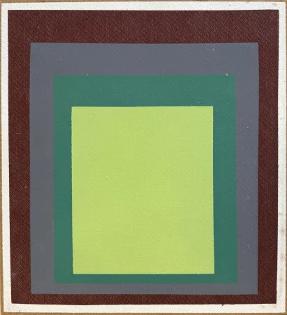 Serigrafía Albers - I-S k, sérigraphie en couleurs sur Masonite, 1969