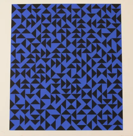 Litografía Albers - INTAGLIO WITH TRIANGLES - EXACTA FROM CONSTRUCTIVISM TO SYSTEMATIC ART 1918-1985