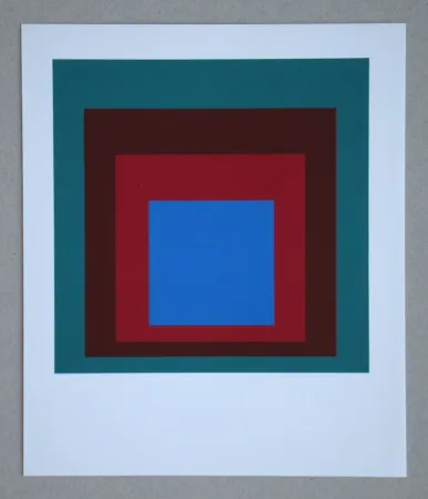 Serigrafía Albers - Protected blue