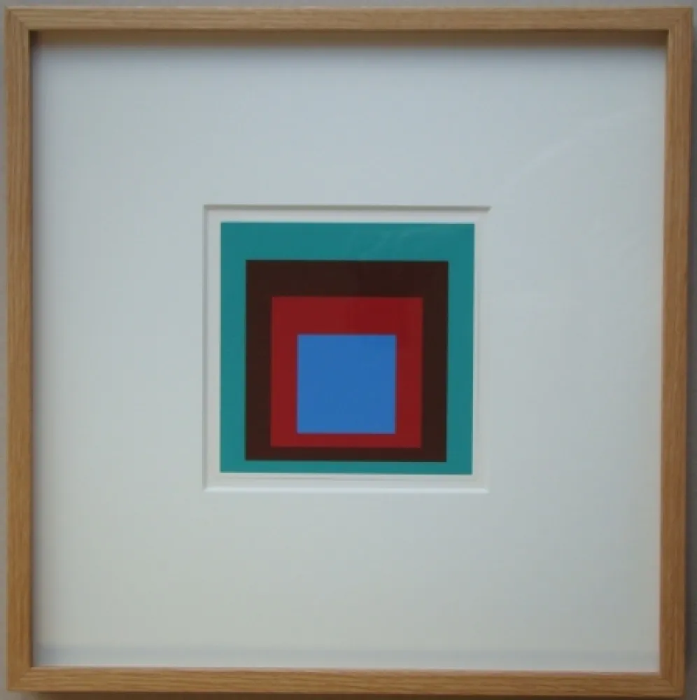 Serigrafía Albers - Protected Blue, 1957
