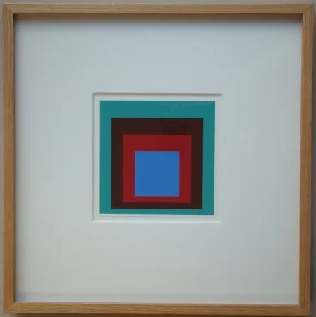 Serigrafía Albers - Protected Blue, 1957