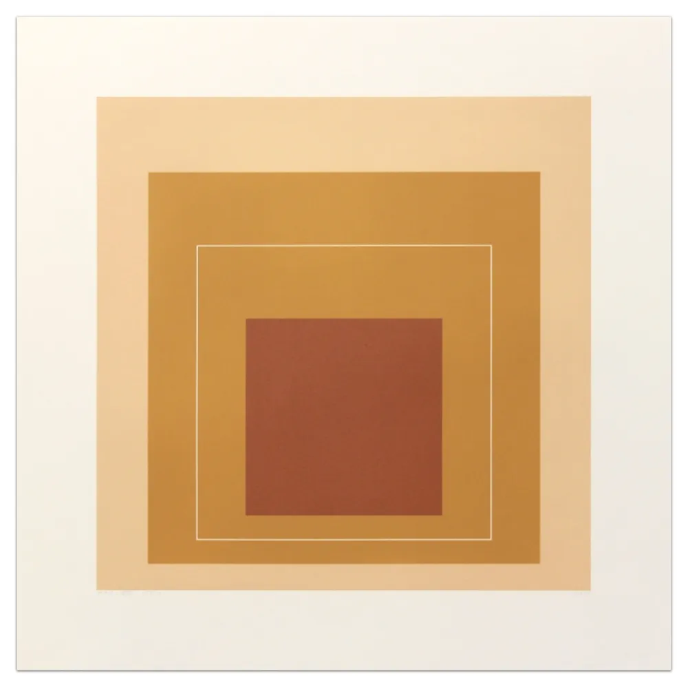 Litografía Albers - White Lines Square XVI