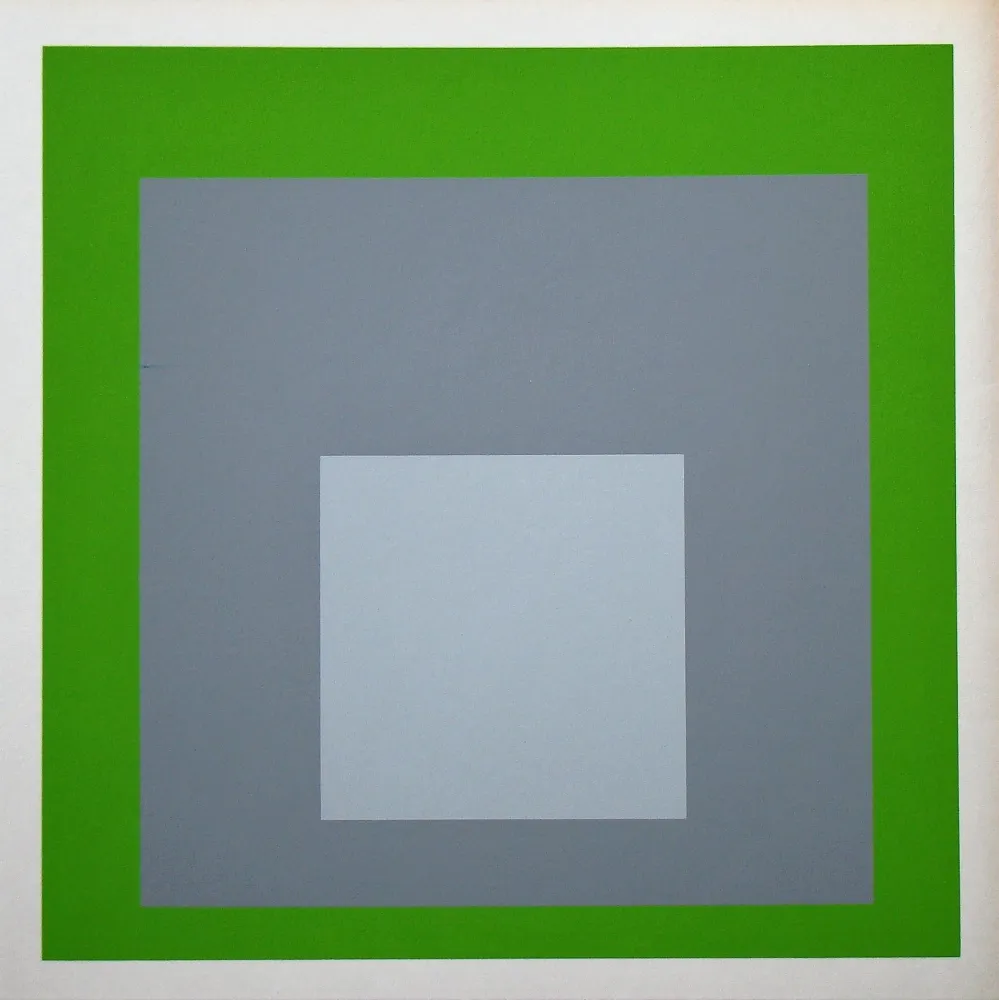 Serigrafía Albers - White Marker, 1964