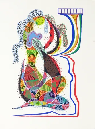 Serigrafía Alberti - Amor de día, Amor de noche, una flor no siempre da flores II