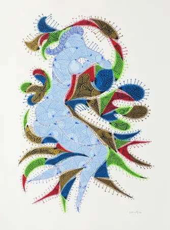 Serigrafía Alberti - Amor de día, Amor de noche, una flor no siempre da flores V