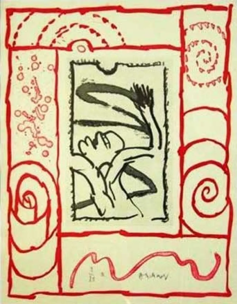 Grabado Alechinsky - A bras le corps