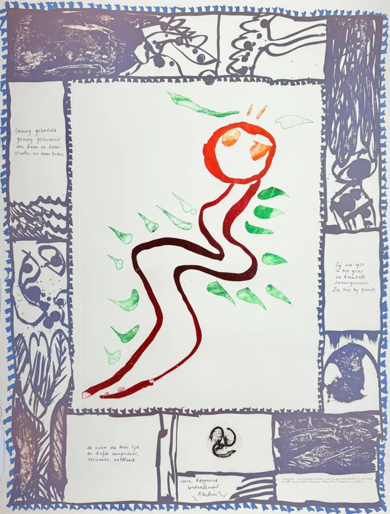 Aguafuerte Alechinsky - À deux mains