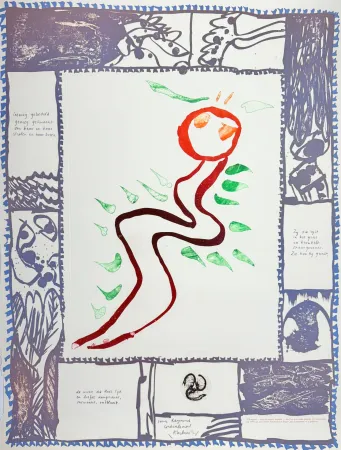 Aguafuerte Alechinsky - À deux mains