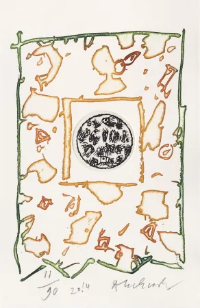 Litografía Alechinsky - A l'heure qu'il est