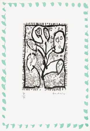 Aguafuerte Alechinsky - Abécédaire 'Monument tobacco' 04