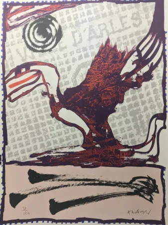 Litografía Alechinsky - Alechinsky sur Rhône, Musée Réattu. Signée. 