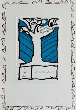 Grabado Alechinsky - Arbre bleu