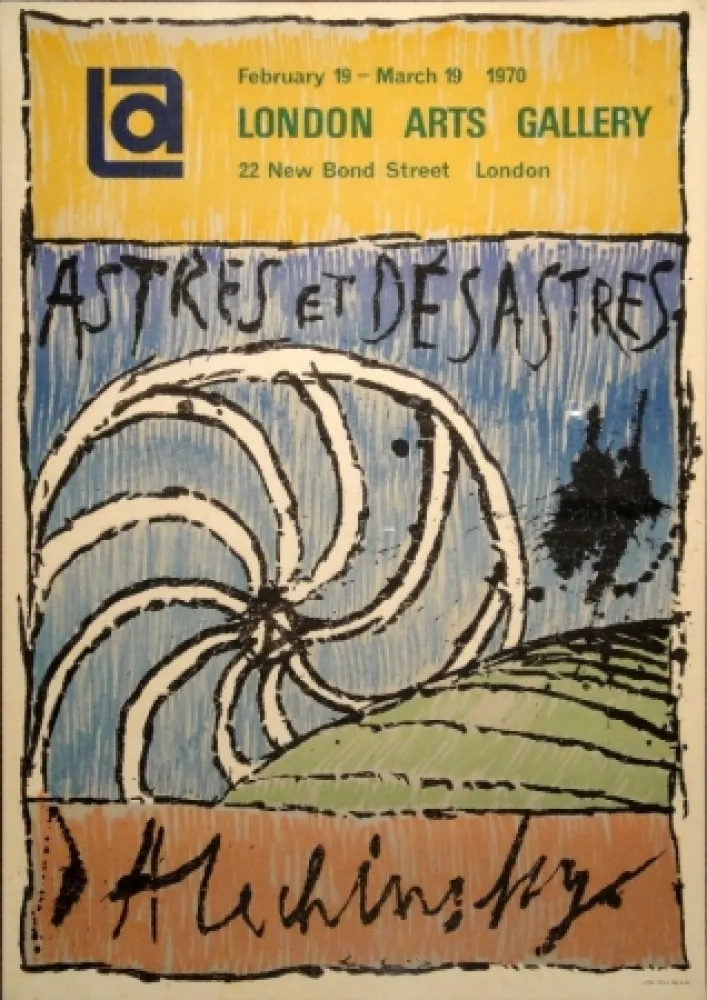 Litografía Alechinsky - Astres et Désastres