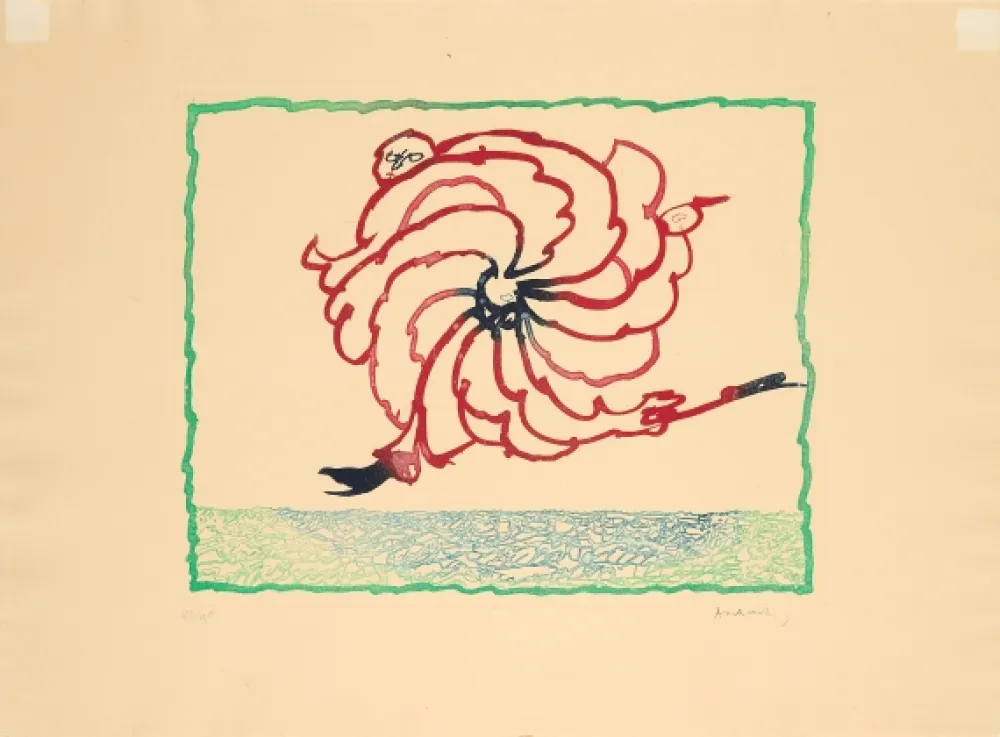 Grabado Alechinsky - Astrologue en fuite