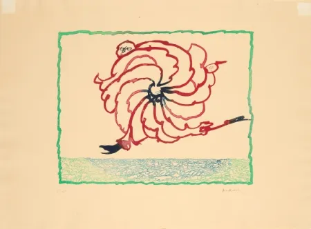 Grabado Alechinsky - Astrologue en fuite