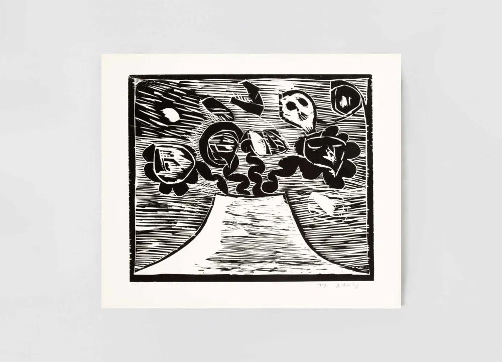 Grabado En Madera Alechinsky - Au fil du bois III