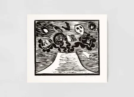 Grabado En Madera Alechinsky - Au fil du bois III