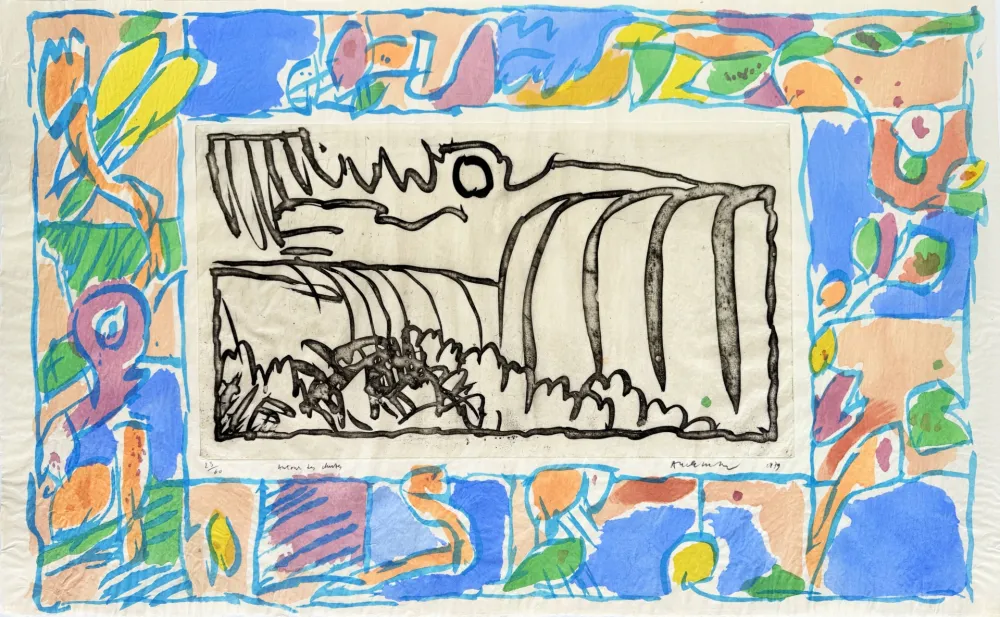 Aguafuerte Y Aguatinta Alechinsky - Autour de chute