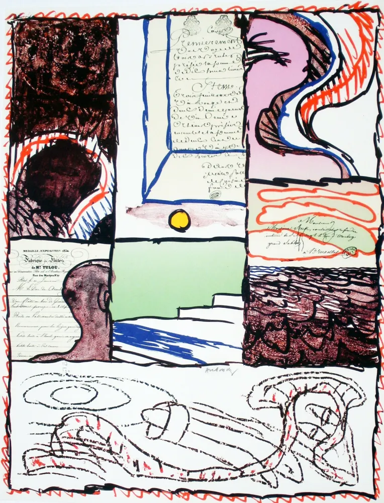 Litografía Alechinsky - Avant 1981 