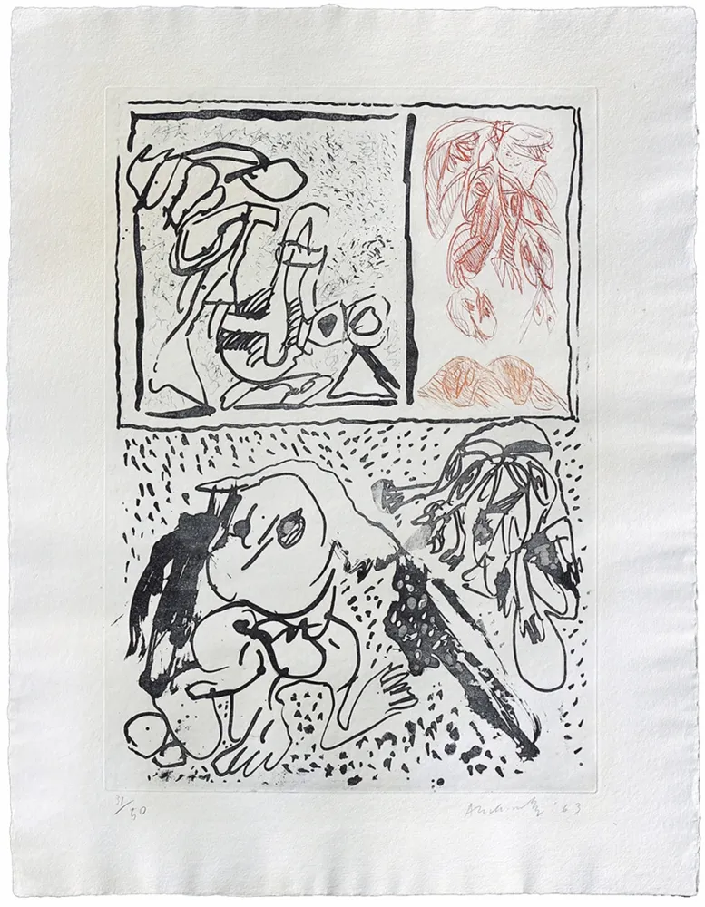 Aguafuerte Alechinsky - Avec plaisir