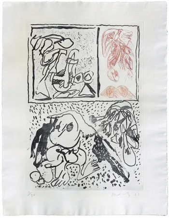 Aguafuerte Alechinsky - Avec plaisir