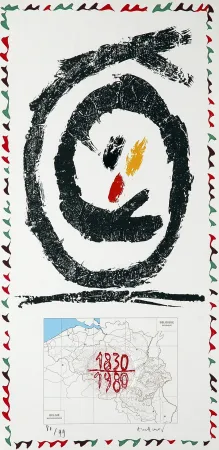 Litografía Alechinsky - Belgique physique