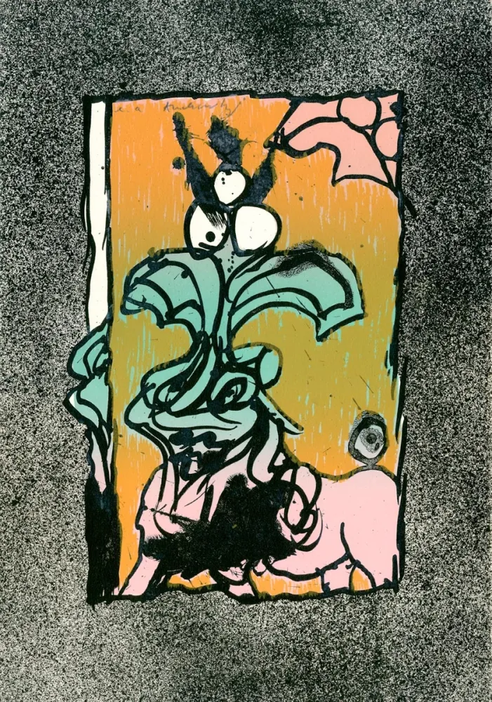 Litografía Alechinsky - Boeuf gros sel