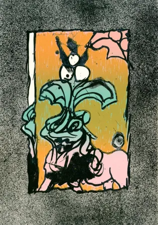 Litografía Alechinsky - Boeuf gros sel