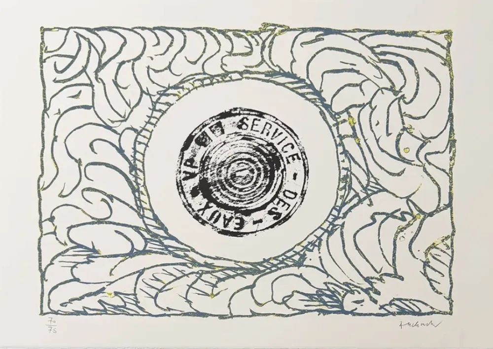 Litografía Alechinsky - Bouche d'eau