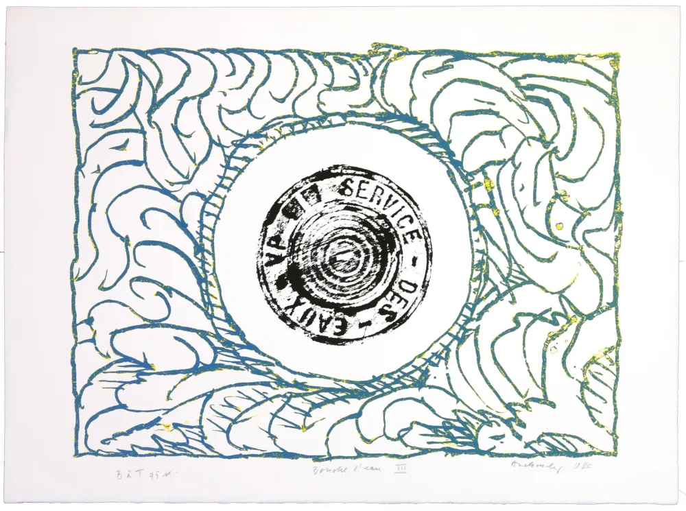 Litografía Alechinsky - Bouche d'eau III