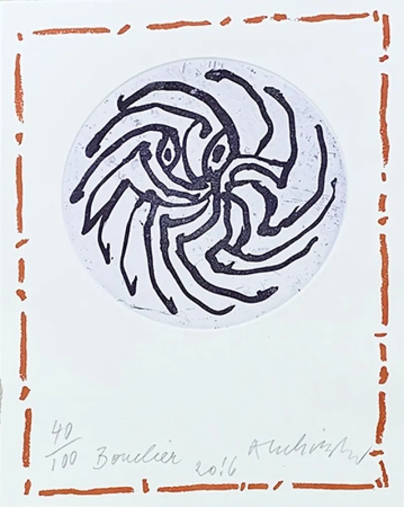 Grabado Alechinsky - Bouclier