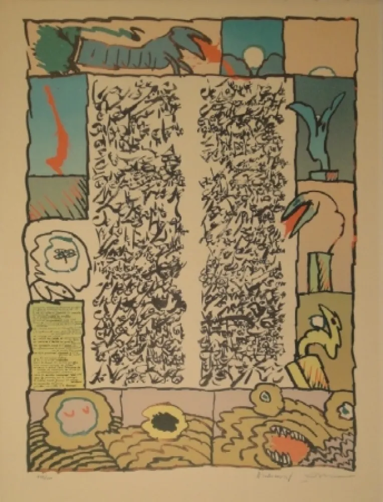 Litografía Alechinsky - Brassée sismographique