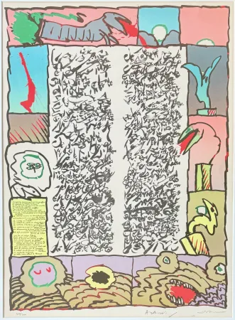 Litografía Alechinsky - Brassée sismographique