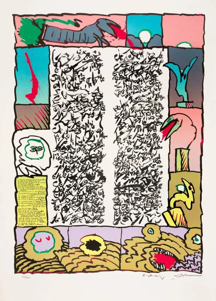 Litografía Alechinsky - Brassée sismographique