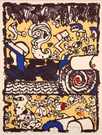 Litografía Alechinsky - Bridge