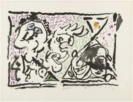 Litografía Alechinsky - Buvard, 1964