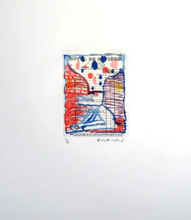 Aguafuerte Alechinsky - Carta Carta (Planche II)