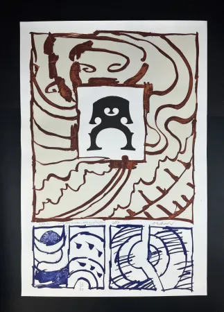 Litografía Alechinsky - Cello