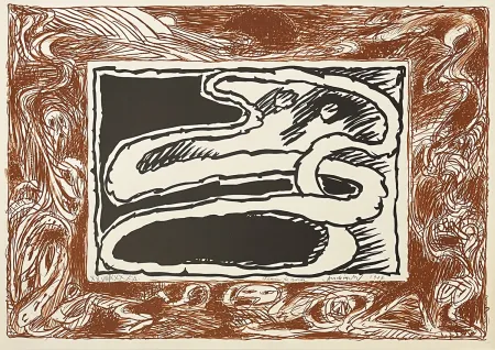 Litografía Alechinsky - Chemin de ronde