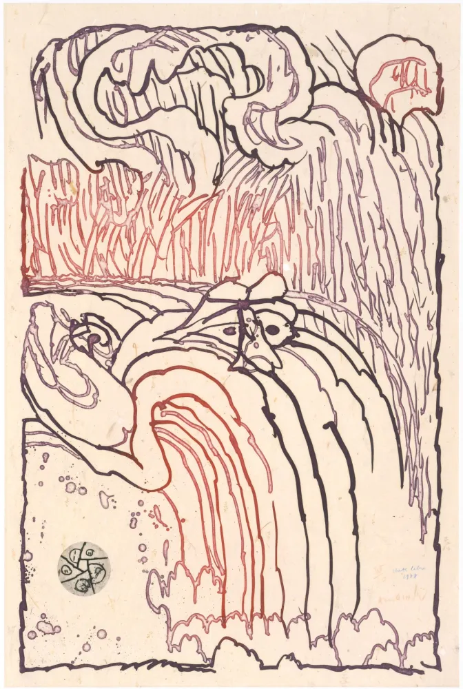 Aguafuerte Alechinsky - Chute Libre