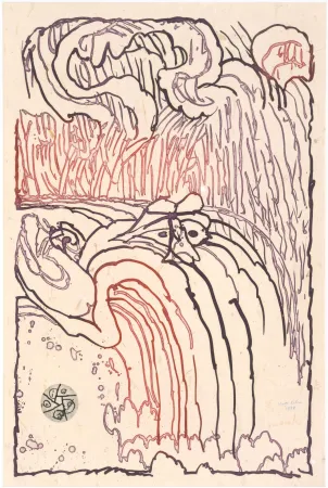 Aguafuerte Alechinsky - Chute Libre