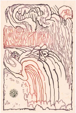 Aguafuerte Alechinsky - Chute Libre