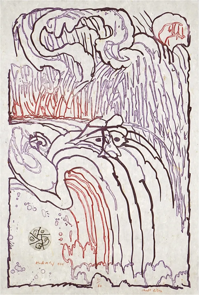 Aguafuerte Alechinsky - Chute libre