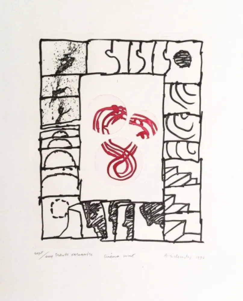 Grabado Alechinsky - Ciméma muet