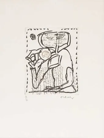 Grabado Alechinsky - Composition