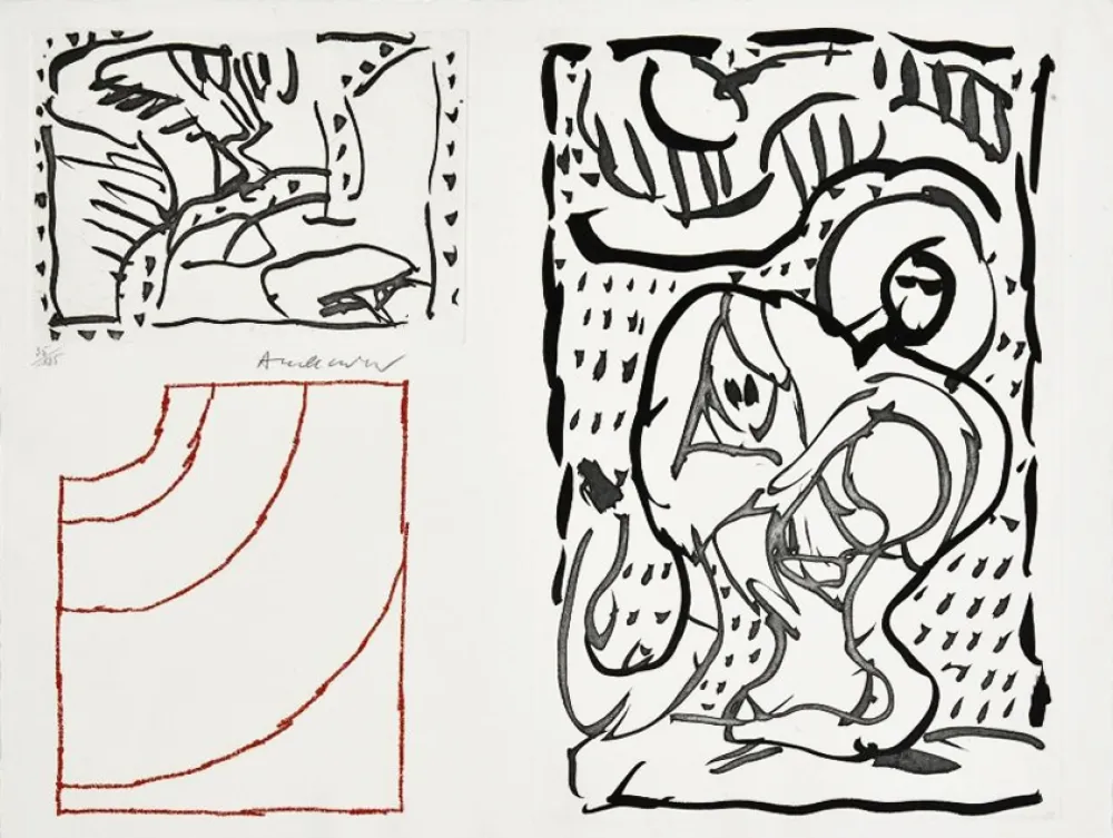 Grabado Alechinsky - Composition