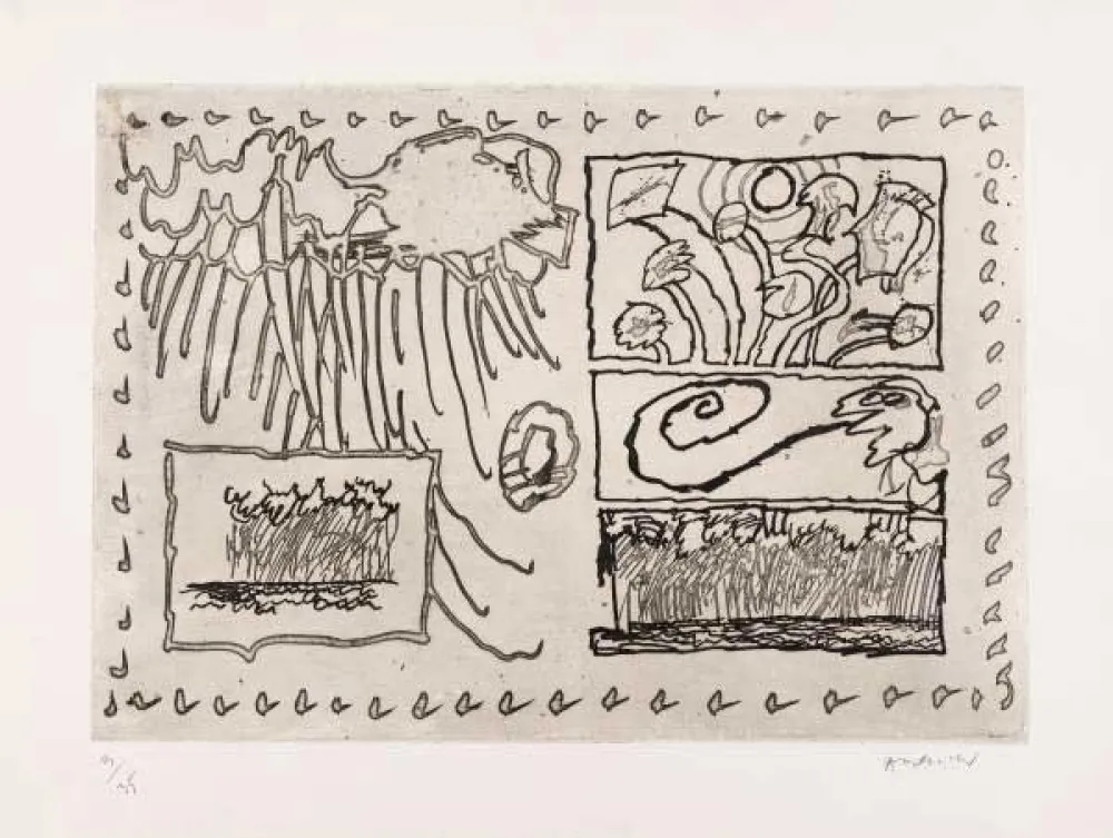 Grabado Alechinsky - Composition