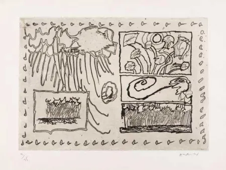 Grabado Alechinsky - Composition